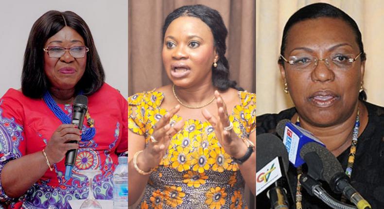 Akosua Frema Osei-Opare, Charlotte Osei and Betty Mould Iddrisu