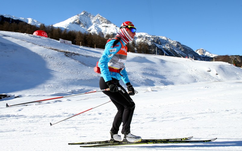 Justyna Kowalczyk podczas treningu w Val Mustair