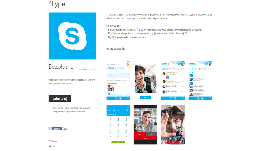 <b>Skype</b>
<br><br>
Najpopularniejszy komunikator głosowy na świecie coraz częściej staje się realną (a często bardziej opłacalną) alternatywą dla tradycyjnej telefonii. Ciekawa funkcją jest możliwości grupowych rozmów z jednoczesnym udziałem 10 użytkowników.