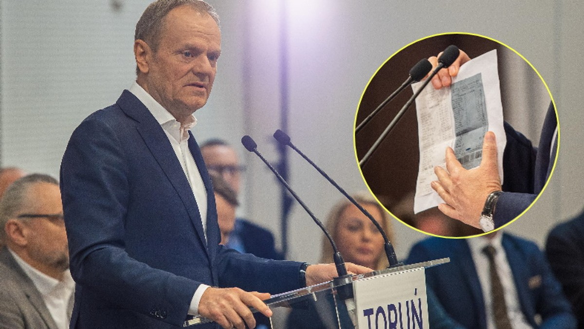 Tusk pokazał dwa paragony. "To będą najdroższe święta wielkanocne w historii"