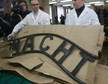 POLAND AUSCHWITZ SIGN RECOVERED