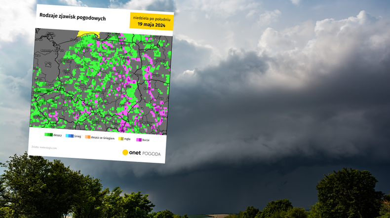 Załamanie pogody coraz bliżej Polski. W weekend mogą przejść nawałnice (screen: meteologix.com)