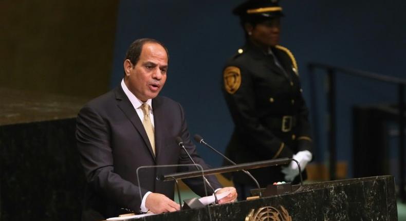 Egyptian President Abdel Fattah al-Sisi said the government would look at revising a 2013 protest law passed after the former army chief overthrew his Islamist predecessor