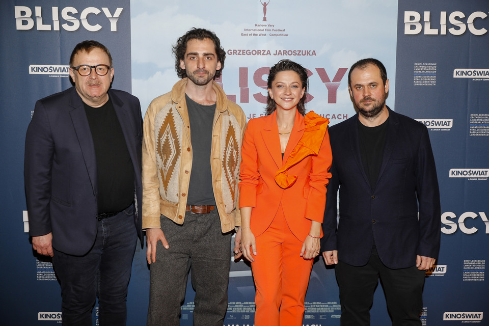 Olaf Lubaszenko, Piotr Żurawski, Izabela Gwizdak, Grzegorz Jaroszuk na premierze filmu "Bliscy"