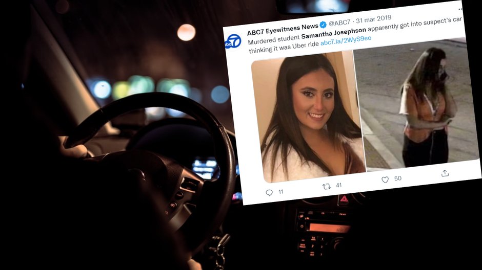 Samantha Josephson myślała, że wsiada do zamówionej taksówki. Chwilę później nie żyła (twitter.com/@ABC7)