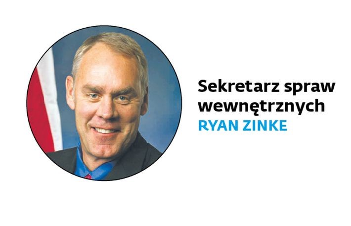 <b>Sekretarz spraw wewnętrznych</b>
<br><br>
Kongresman z Montany, w przeszłości dowódca oddziału jednostek specjalnych Navy SEAL, często krytykowany przez obrońców środowiska za poparcie dla ekstensywnej eksploatacji surowców naturalnych.