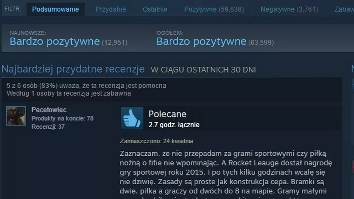 Recenzje na Steam są czytelniejsze i bardziej pomocne