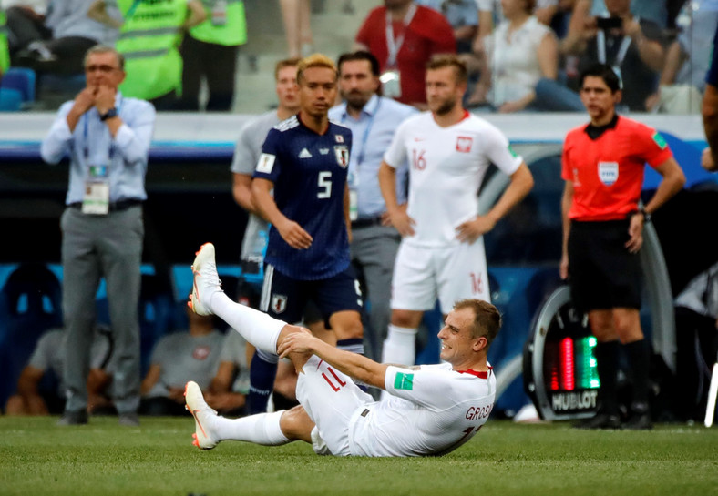 Kamil Grosicki w meczu z Japonią