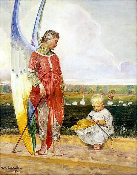 Jacek Malczewski "Anioł i pastuszek"