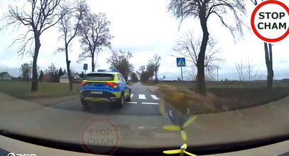 Policjant się nie popisał. Jego wyczyn nagrała kamera [WIDEO]