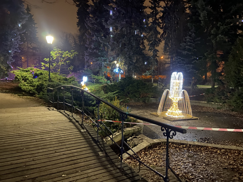 Iluminacje świetlne w Parku Źródliska