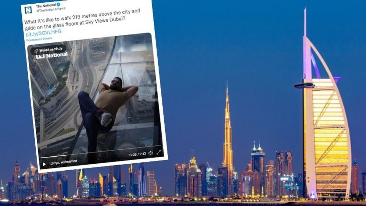 Dubaj. Hotel otworzył punkt widokowy i zjeżdżalnię 220 metrów nad miastem