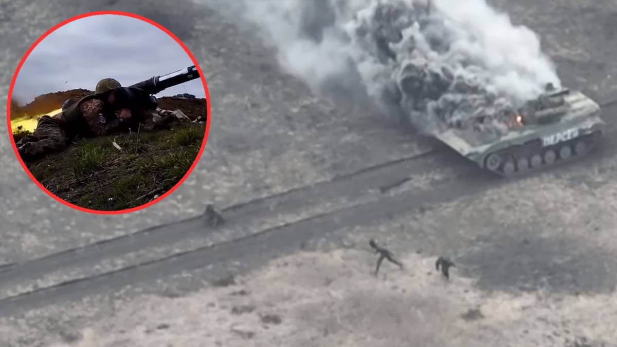 Ukraińscy żołnierze zaatakowali Javelinami rosyjskie czołgi