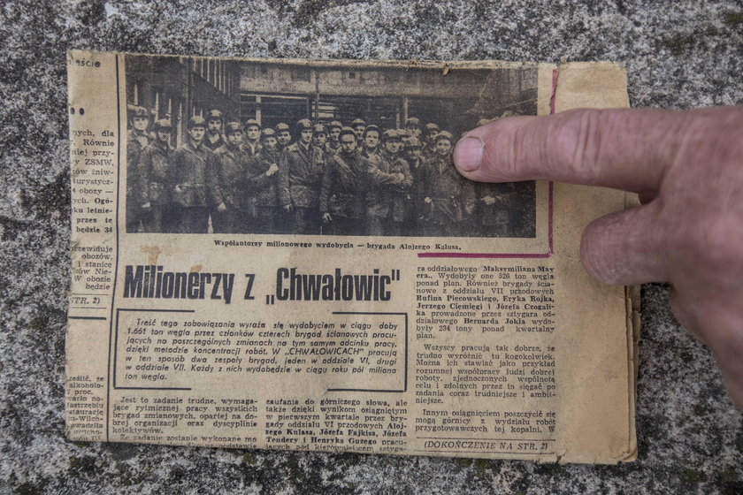 Gazeta z 1974 roku. Zdjęcie brygady Pana Eyrka