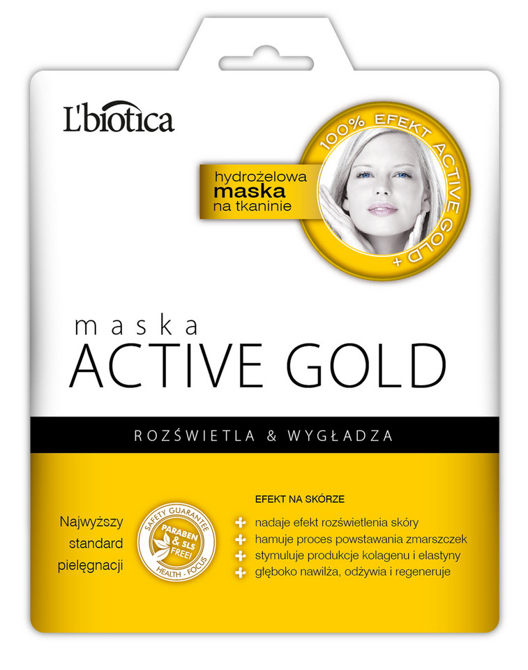 Active Gold maska na tkaninie L'biotica