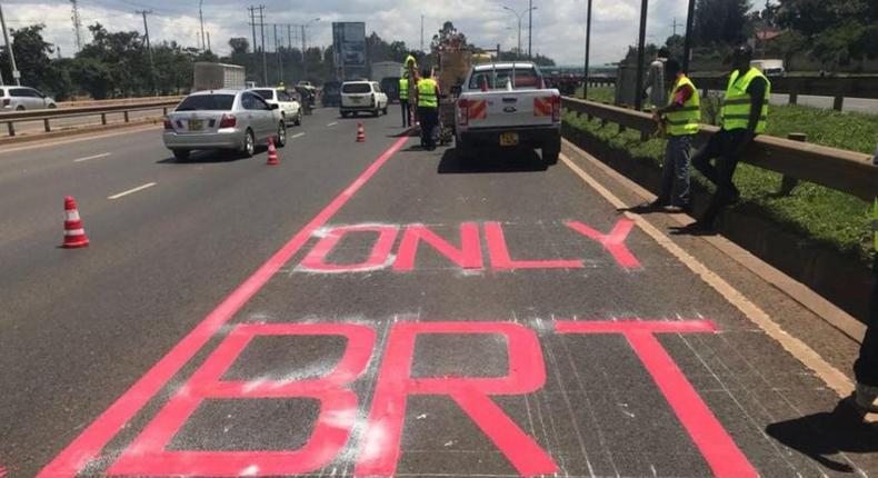 BRT lane along Thika Super Highway