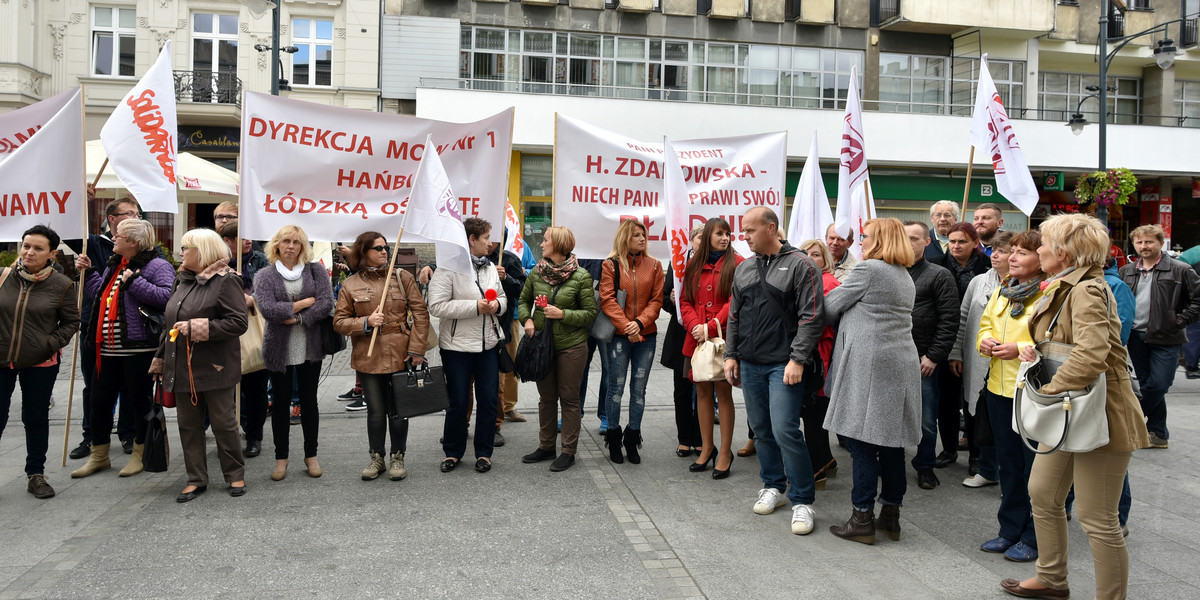 PROTEST PRACOWNIKOW MLODZIEZOWEGO OSRODKA WYCHOWAWCZEGO 