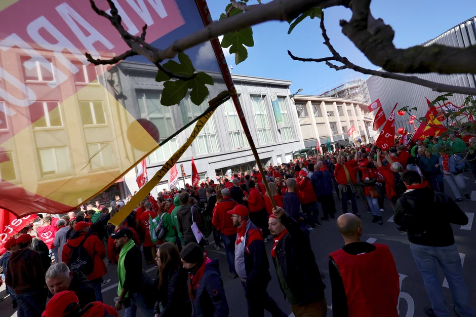 Protest sindikata u Briselu