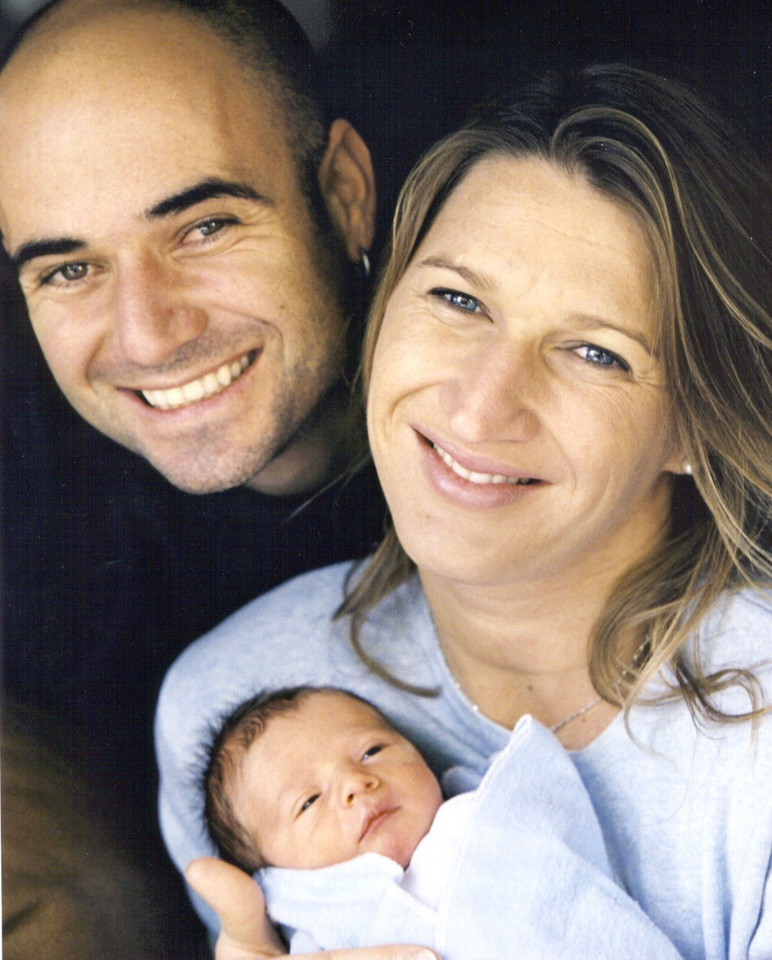 Steffi Graf, Andre Agassi i ich syn Jaden w 2001 roku 