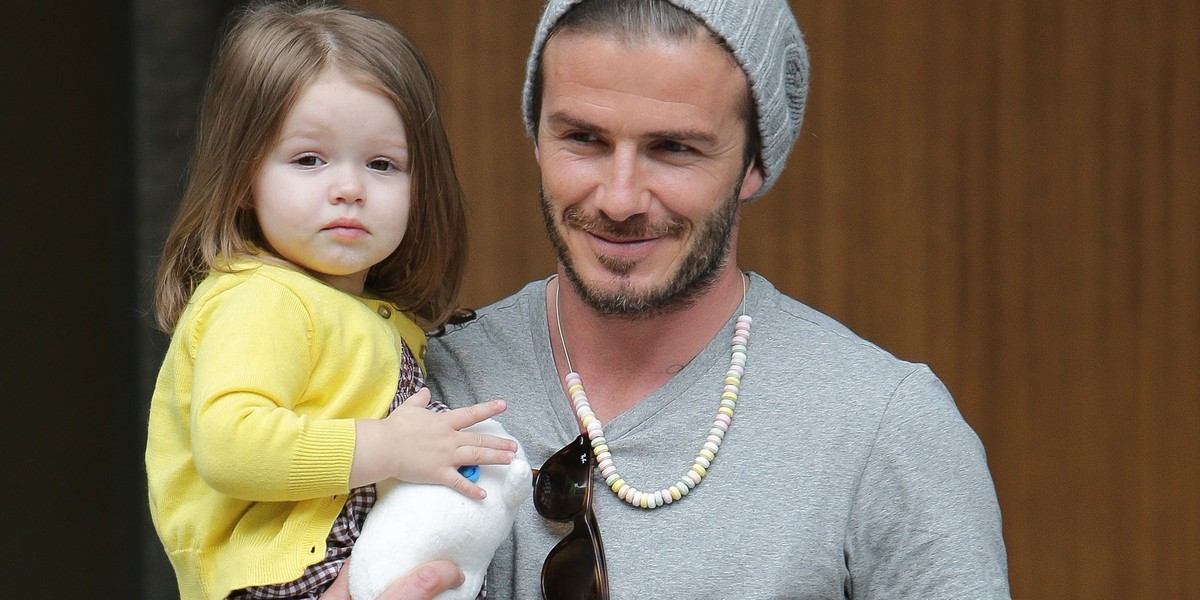 David Beckham z córką