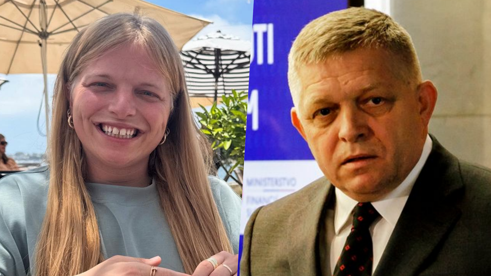 Americká influencerka Gwen McMullen a predseda vlády SR Robert Fico. 