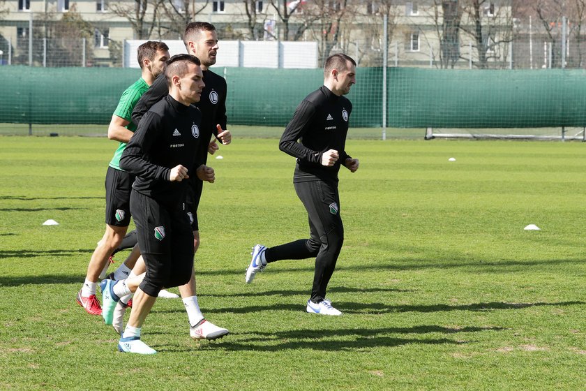 Pilka nozna. Ekstraklasa. Legia Warszawa. Trening. 05.04.2018