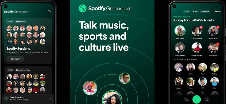 Debiutuje Spotify Greenroom. To kolejna alternatywa dla Clubhouse