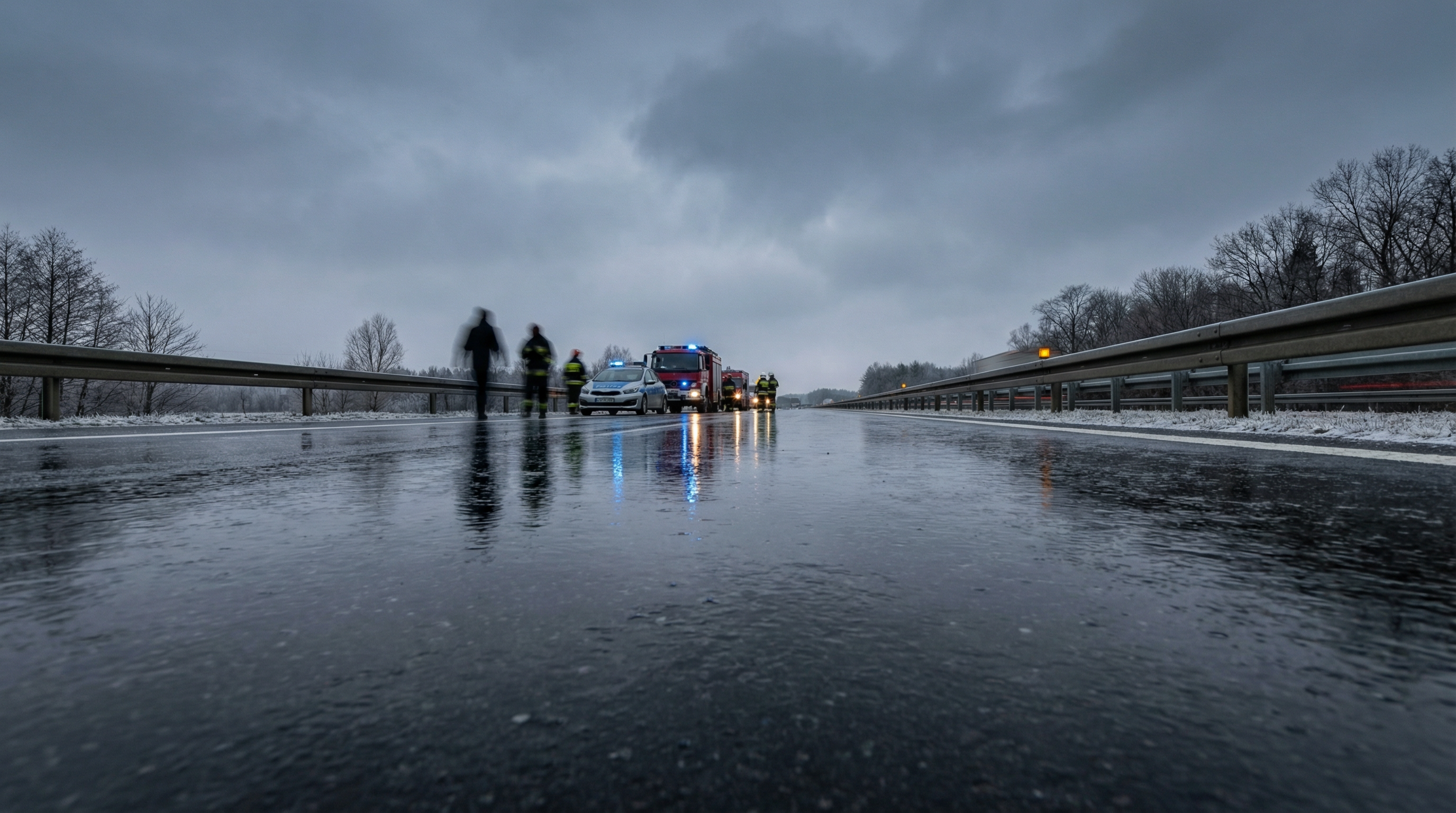 Nawet służby ratunkowe miały wypadki - masowa gołoledź sparaliżowała Wielkopolskę