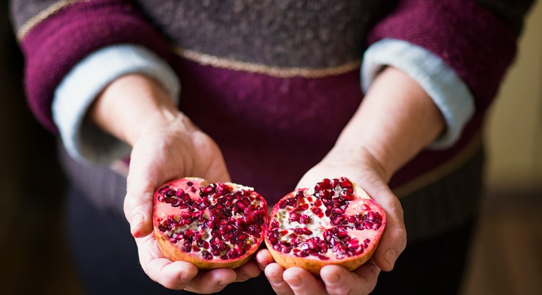 Pomegranates are filled with antioxidants that can boost the health of our cells. But you'd need to eat a ton of this ancient fruit to get a decent dose.Thanasis Zovoilis/Getty Images