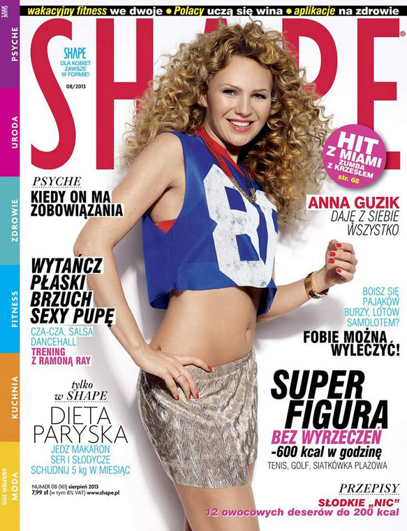 Anna Guzik na okładce magazynu "Shape"