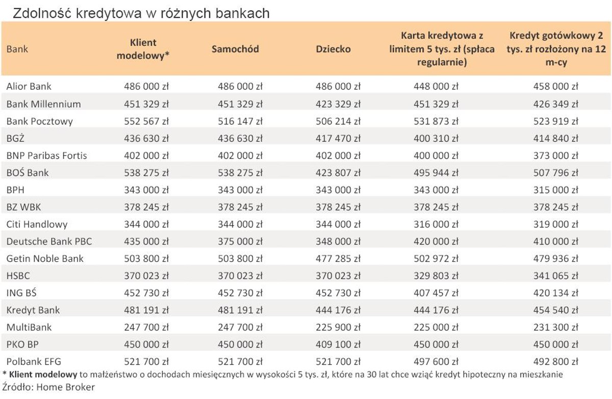 Zdolność kredytowa - grudzień 2010 r. - Fakt posiadania dziecka czy samochodu nie zawsze obniża zdolność kredytową