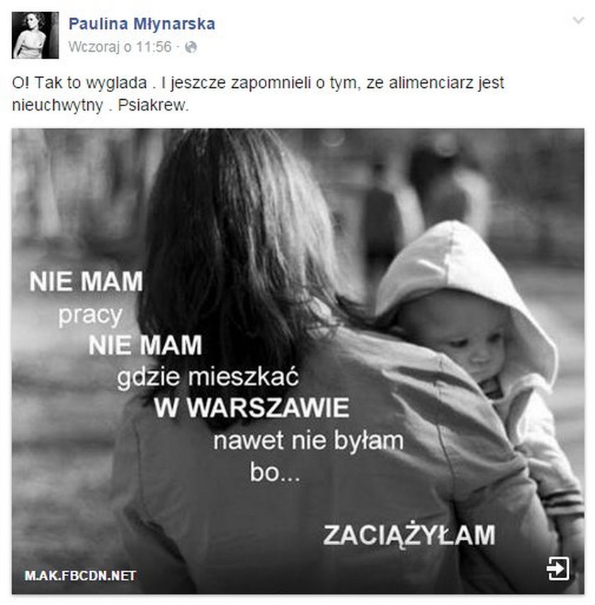 Paulina Młynarska na Facebooku