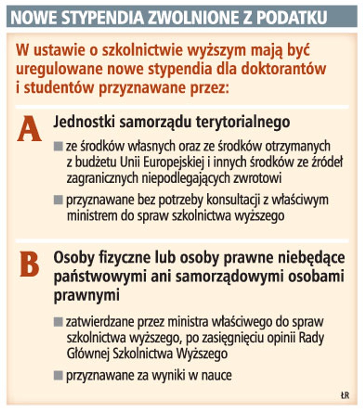 Nowe stypendia zwolnione z podatku