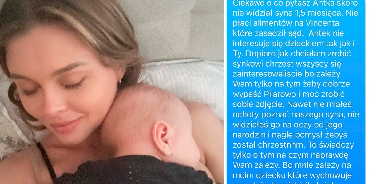 Joanna Opozda z synem Vincentem Królikowskim.