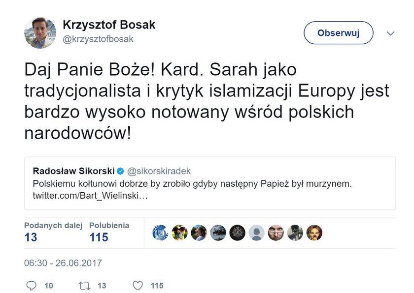 Polscy narodowcy proszą Boga, by to on został papieżem