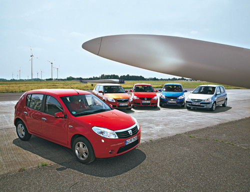 Dacia Sandero kontra Skoda Fabia, Hyundai Getz, VW Polo i