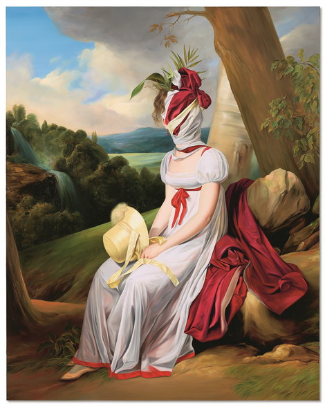 1,56 mln dolarów - „Portrait of a Lady (After Louis Leopold Boilly)”  Ewa Juszkiewicz. Obraz sprzedany w domu aukcyjnym Christie’s.