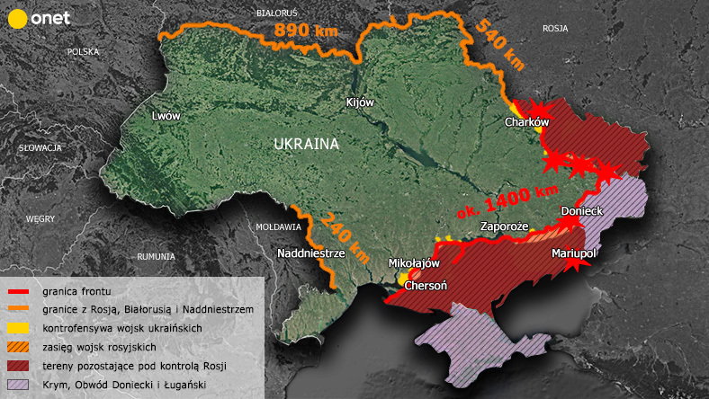 Mapa sytuacji w Ukrainie 11 maja