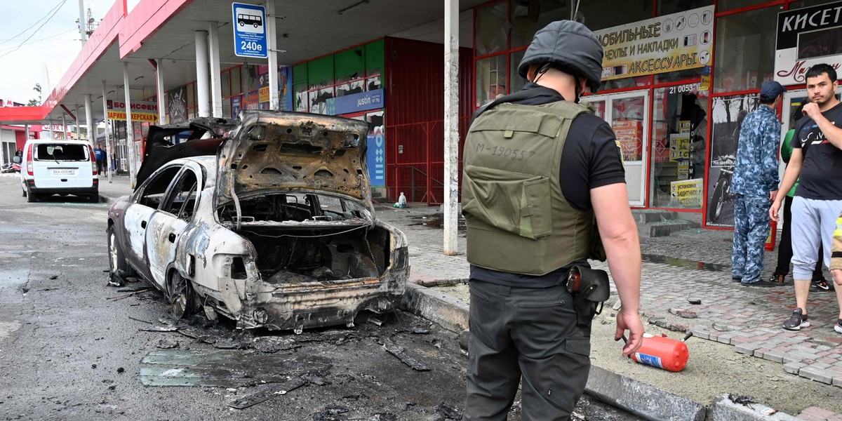 Ukraina. Rosyjski atak rakietowy na Charków. 