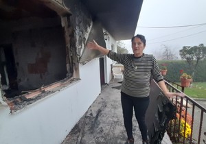 Grozdana Životić, selo Vlakca, spaljena kuca