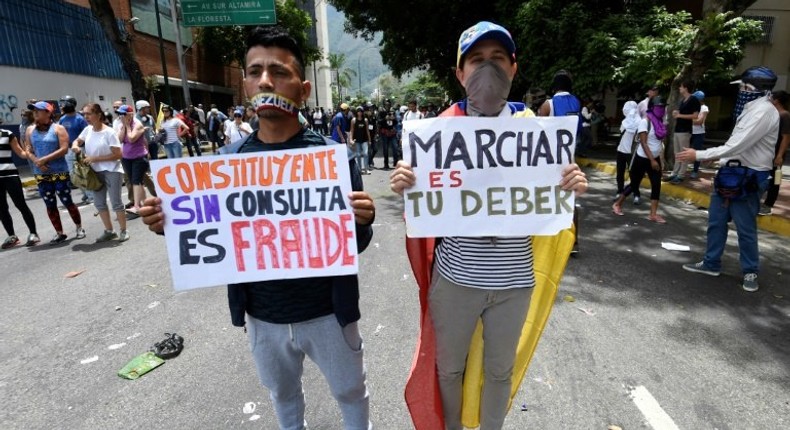 Clashes between police and protestors who are demanding elections to replace President Nicolas Maduro have been going on for two months