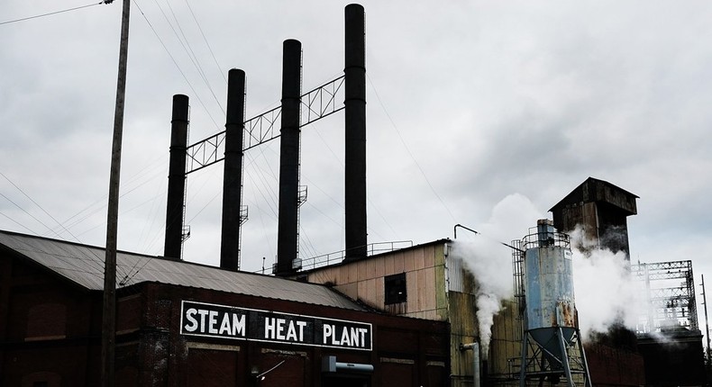 A steam plant is shown on October 24, 2016 in Youngstown, Ohio