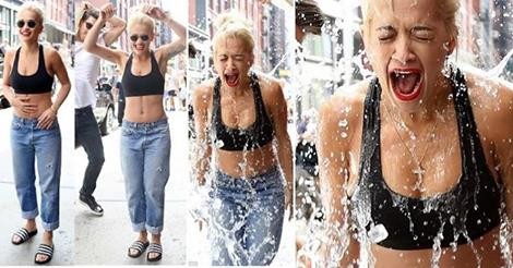 Rita Ora ALS Ice Bucket Challenge