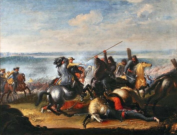 Utarczka Karola X Gustawa z Tatarami polskimi w bitwie pod Warszawą, 29 lipca 1656 r, Johan Filip Lemke, domena publiczna