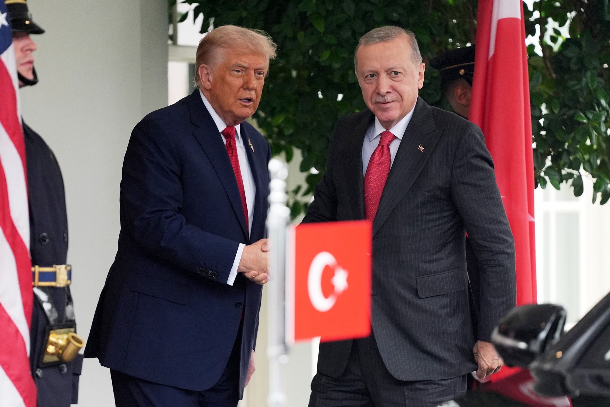 Americký prezident Donlad Trump a turecký prezident Recep Tayyip Erdogan.