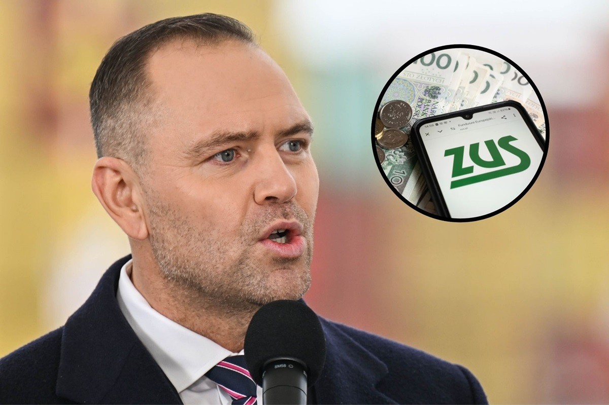 Prezydent Karol Nawrocki i logo ZUS - nowa waloryzacja emerytur od 2026 roku - projekt ustawy w Sejmie