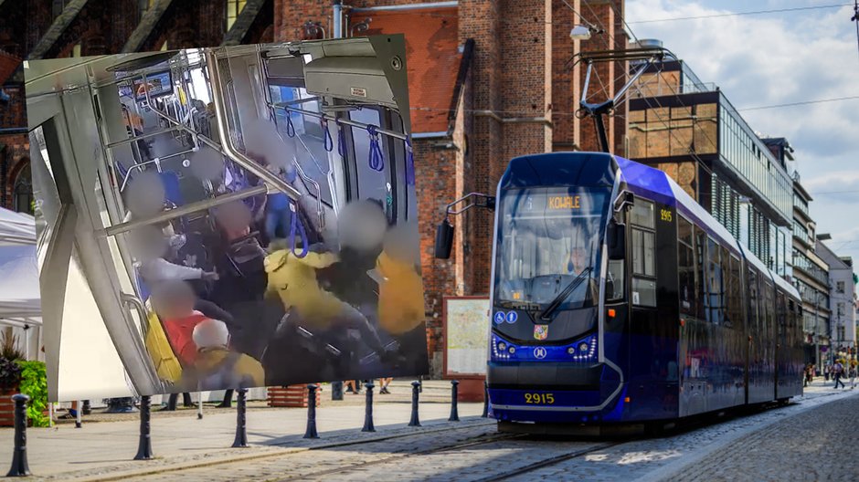 Wypadek w tramwaju we Wrocławiu (screen: Facebook/Krzysztof Balawejder)