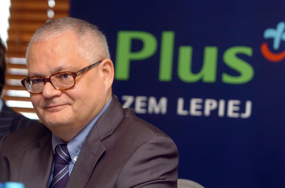 Adam Glapiński jako prezes spółki Polkomtel S.A.