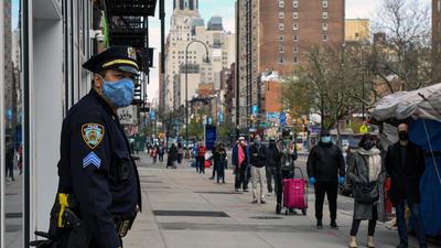 New Role for New York Police: Breaking Up Crowds at Trader Joe's