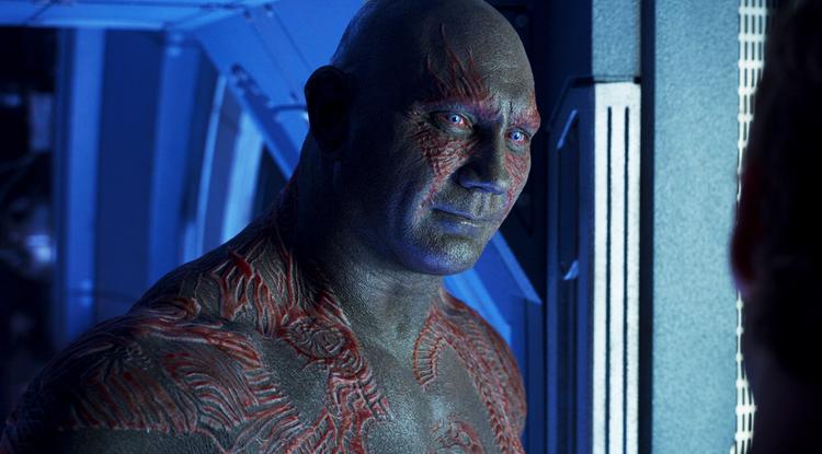 Dave Bautista, mint Drax a Galaxis Őrzőiben.